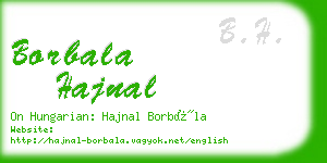 borbala hajnal business card
